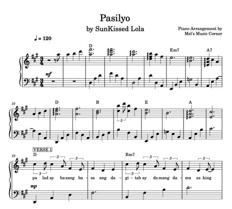 pasilyo chords piano